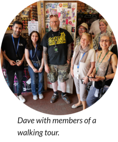 Dave with members of a walking tour.